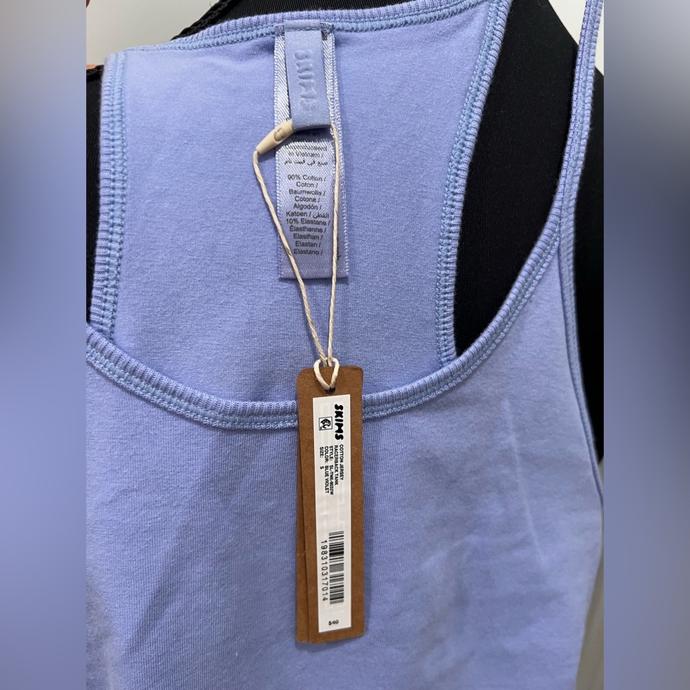 SKIMS Blue Violet Cotton - JERSEY RACERBACK TANK - Picture 7 of 8